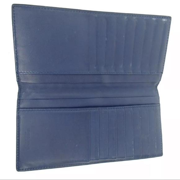 AUTH Bottega Veneta Bifold Wallet Blue - Picture 6 of 8